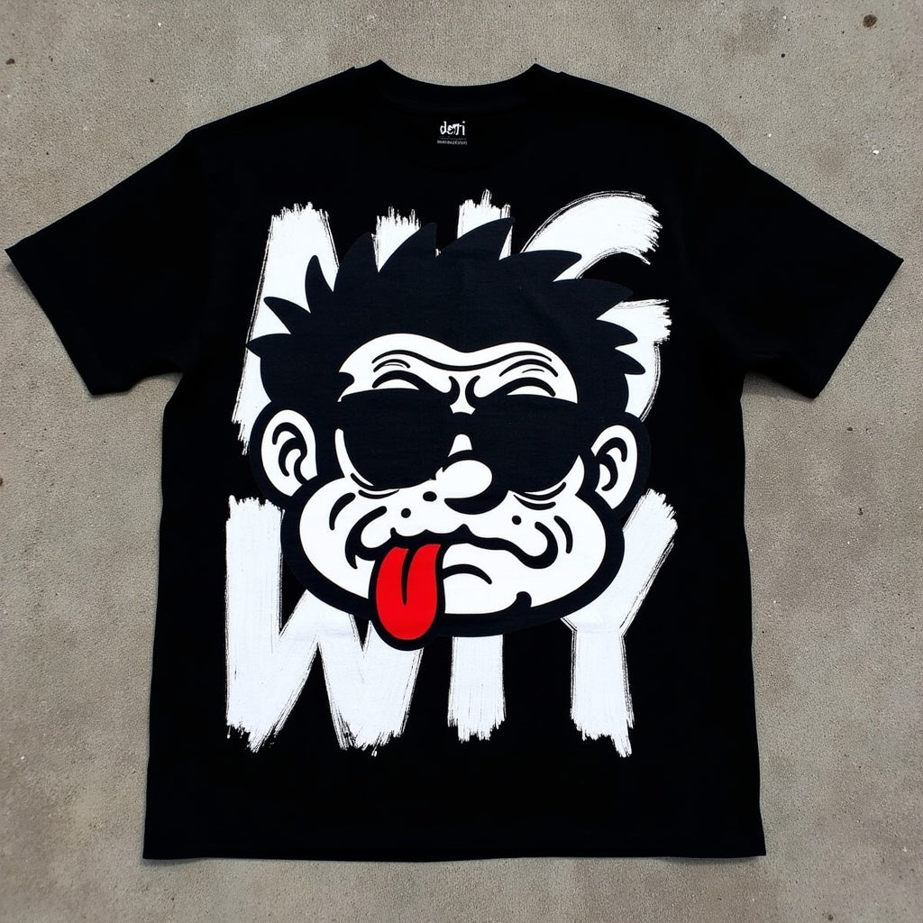 Vintage Streetwear Big Face Graphic Tee™