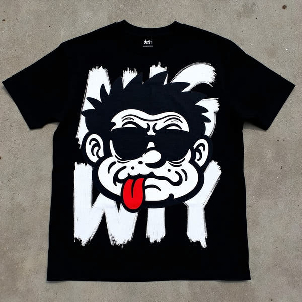 Vintage Streetwear Big Face Graphic Tee™